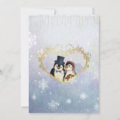 ペンギンブライトアンドグルーマー結婚式招待状 招待状 (裏面)