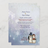 ペンギンブライトアンドグルーマー結婚式招待状 招待状 (正面/裏面)