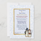 ペンギンブライトアンドグルーマー結婚式招待状 招待状 (正面)