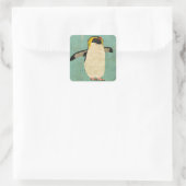 ペンギンブルーラグーンステッカー スクエアシール (バッグ)