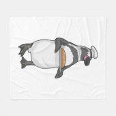 ペンギンベイカーパン フリースブランケット (正面(横))