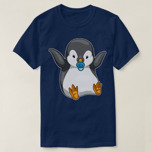 ペンギンベビーおしゃぶり Tシャツ (デザイン正面)