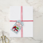 ペンギンベビークリスマス ギフトタグ (より糸付き)