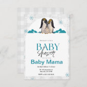 ペンギンベビーシャワー招待状 招待状 (正面/裏面)