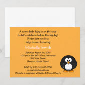 ペンギンベビーシャワー 招待状 (正面/裏面)