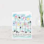 ペンギンペインター誕生日カード カード (正面)