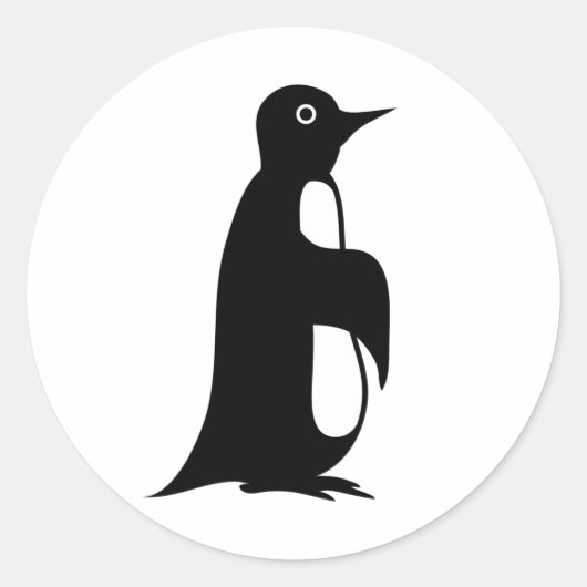 ペンギンペンギン冬デザイン南極ギフト ラウンドシール (正面)