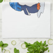 ペンギンホッケー選手 |背景色の選択 キッチンタオル (折り畳み)