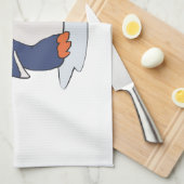 ペンギンホッケー選手 |背景色の選択 キッチンタオル (四つ折り)