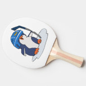 ペンギンホッケー選手 |背景色の選択 卓球ラケット (横)