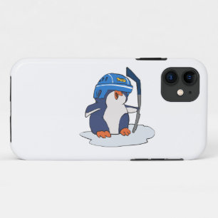 ペンギンホッケー選手 背景色を選択 iPhone 11 ケース