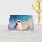 ペンギンホリデースピリット カード (黄色い花)