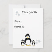 ペンギンホリデーパーティー招待状 招待状 (裏面)