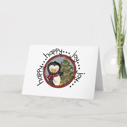 ペンギンホリデーTシャツとギフト シーズンカード (正面)