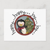 ペンギンホリデーTシャツとギフト シーズンポストカード (正面)