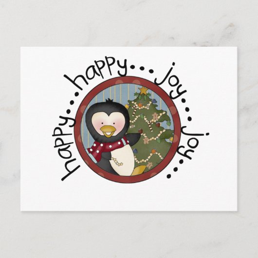 ペンギンホリデーTシャツとギフト シーズンポストカード (正面)