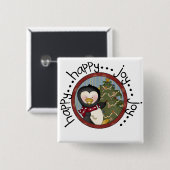 ペンギンホリデーTシャツとギフト 缶バッジ (正面&裏面)