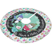 ペンギンホリーすてきクリスマスホリデーツリースカート ブラッシュドポリエステルツリースカート (アングル)