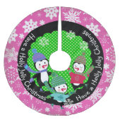 ペンギンホリーすてきクリスマス2ホリデーツリースカート ブラッシュドポリエステルツリースカート (正面)