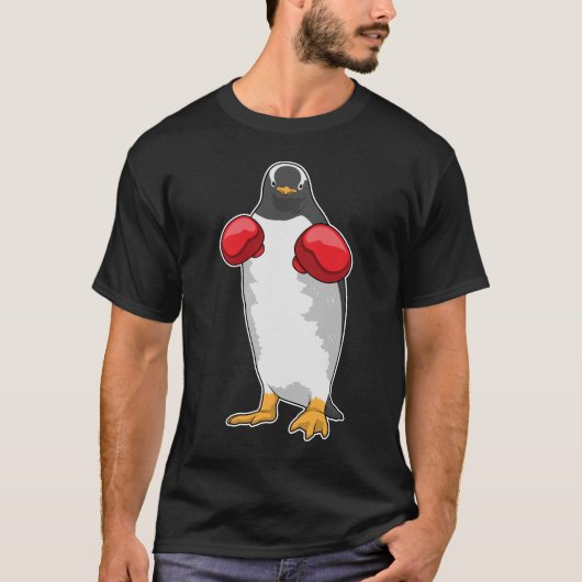 ペンギンボクサーボクシング手袋 Tシャツ (正面)