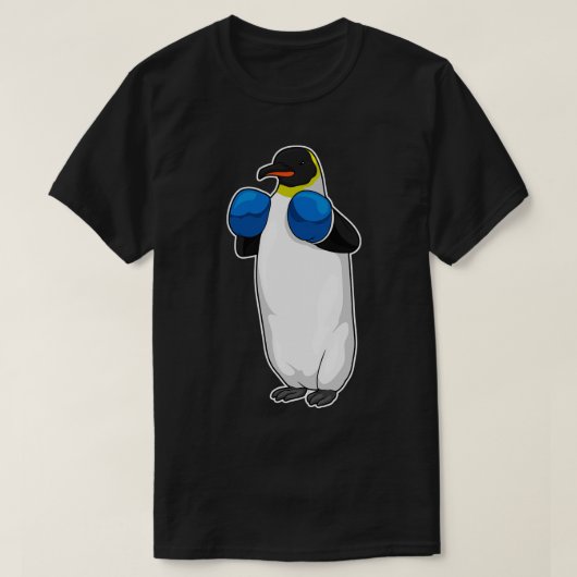 ペンギンボクサーボクシング手袋 Tシャツ (デザイン正面)