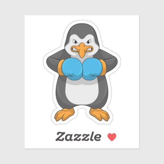 ペンギンボクシングとボクシング手袋 シール (シート)