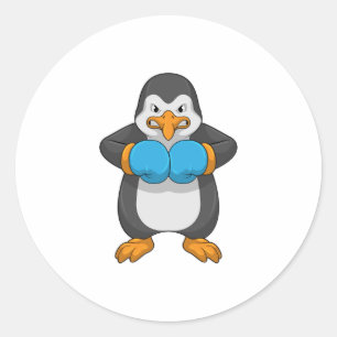 ペンギンボクシングとボクシング手袋 ラウンドシール