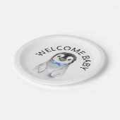 ペンギンボーイウィンターベイビーシャワー紙プレート ペーパープレート (アングル)