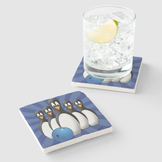 ペンギンボーリングストーンコースター ストーンコースター (横)