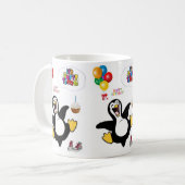 ペンギンマグハッピーバースデーマグ コーヒーマグカップ (正面左)