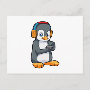ペンギンミュージックヘッドフォン ポストカード