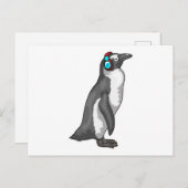 ペンギンミュージックヘッドフォン ポストカード (正面/裏面)