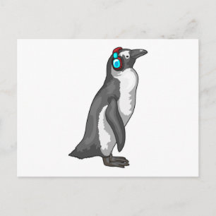 ペンギンミュージックヘッドフォン ポストカード