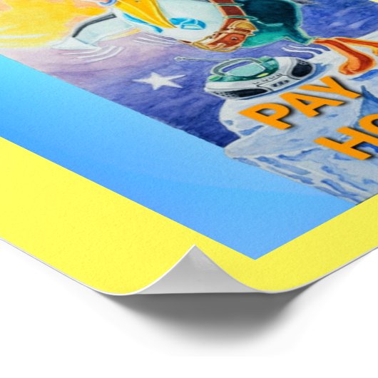 ペンギンムーンウォークオマージュのポスター ポスター (角)