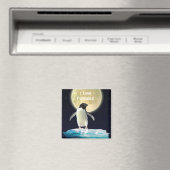 ペンギンムーンペンギン恋人アートマグネット マグネット (インサイチュ (食洗機))