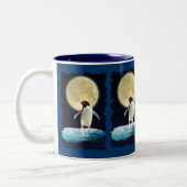 ペンギンムーン野生生物保護者飲みマグカップ ツートーンマグカップ (左)