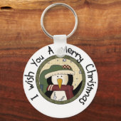 ペンギンメリークリスマスTシャツとギフト キーホルダー (正面)