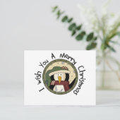 ペンギンメリークリスマスTシャツとギフト シーズンポストカード (スタンド正面)