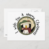 ペンギンメリークリスマスTシャツとギフト シーズンポストカード (正面/裏面)