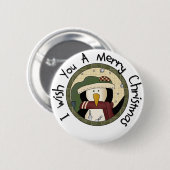 ペンギンメリークリスマスTシャツとギフト 缶バッジ (正面&裏面)