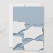 ペンギンモダンアイスウィンター誕生日招待状 招待状 (裏面)