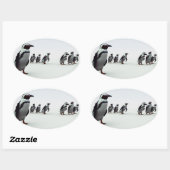 ペンギンラインアップ 楕円形シール (シート)