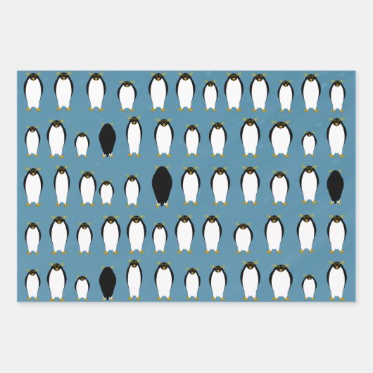 ペンギンラッピング紙シート ラッピングペーパーシート (正面)