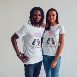 ペンギンラブカップル命名記念日ギフト Tシャツ