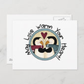 ペンギンラブホリデーTシャツとギフト シーズンポストカード (正面/裏面)