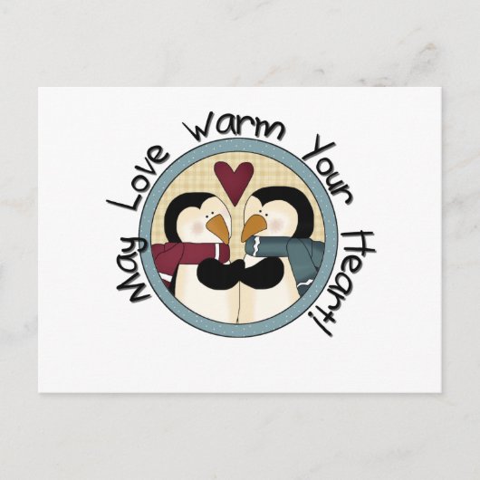 ペンギンラブホリデーTシャツとギフト シーズンポストカード (正面)