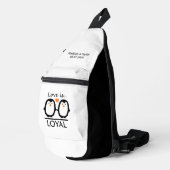 ペンギンラブ名前をカスタムする&デート スリングバッグ (右コーナー)