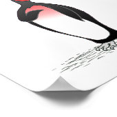 ペンギンラブwithボーリングピンプリント ポスター (角)