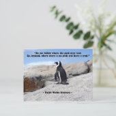 ペンギンラルフウォルドエマーソン引用文 ポストカード (スタンド正面)