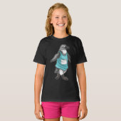 ペンギンランニングランナーのスポーツ Tシャツ (正面フル)